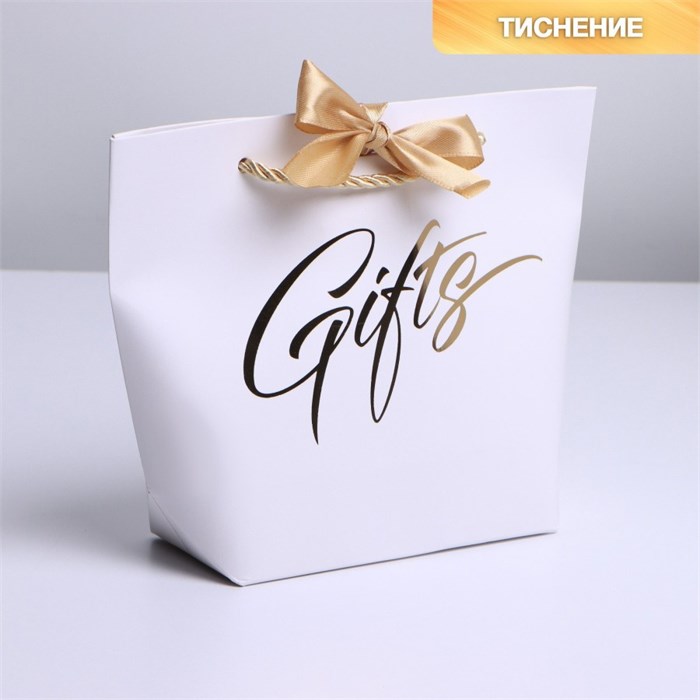 Пакет подарочный «Gifts» 21 х 17 х 7 см 2900071838893 - фото 12417