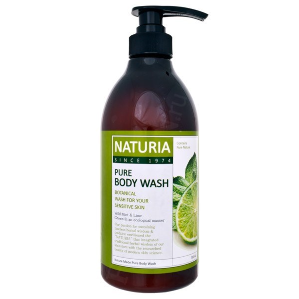 ПОД ЗАКАЗ.Naturia Гель для душа с мятой и лаймом 750мл Pure Body Wash Wild Mint & Lime 15278.900.50 - фото 15033