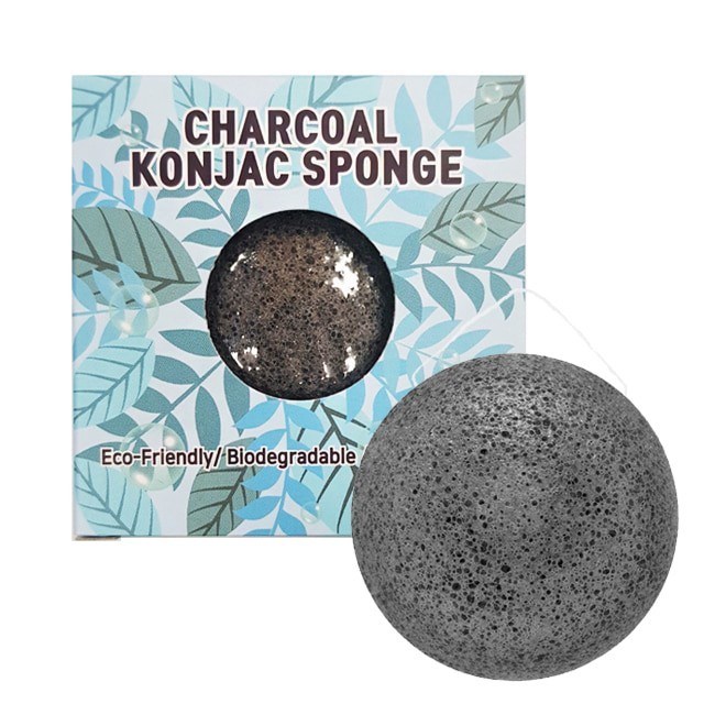 ПОД ЗАКАЗ.Trimay Спонж конняку с древесным углем Charcoal Konjac Sponge 12020.900.50 - фото 15487