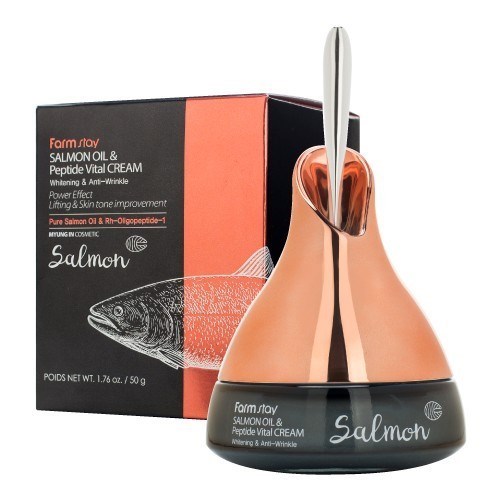ПОД ЗАКАЗ.Farmstay Омолаживающий крем с маслом лосося и пептидами Salmon Oil & Peptide Vital Cream 10257.900.50 - фото 32749