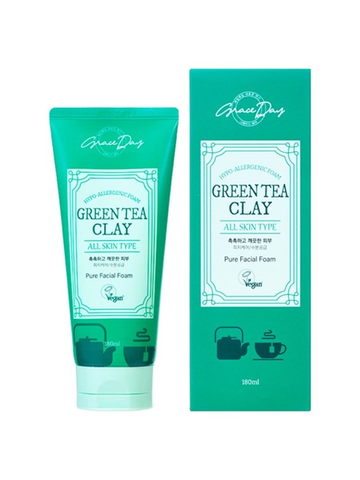 ПОД ЗАКАЗ.Grace Day Пенка для умывания с зелёным чаем и глиной Green Tea Clay Pure Facial Foam 16171.900.50 - фото 34072