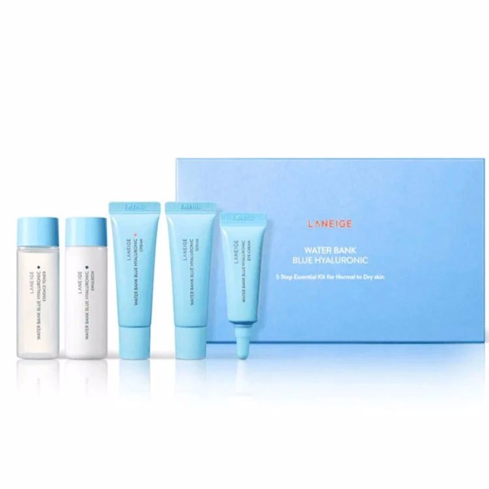ПОД ЗАКАЗ.Laneige Набор миниатюр увлажняющий с гиалуроновой кислотой Waterbank Blue Hyaluronic 5 Step Essential Kit 15215.900.50 - фото 34201