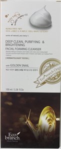 ПОД ЗАКАЗ.Eco Branch Глубокоочищающая пенка с улиткой  Deep Clean Facial Foaming Cleanser with Golden snail 8809086084704